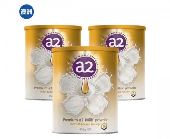 【澳洲直邮包邮】A2 麦卢卡蜂蜜全脂奶粉 3罐/箱 1罐*400克（保质期：2019.05）